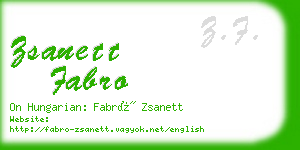 zsanett fabro business card
